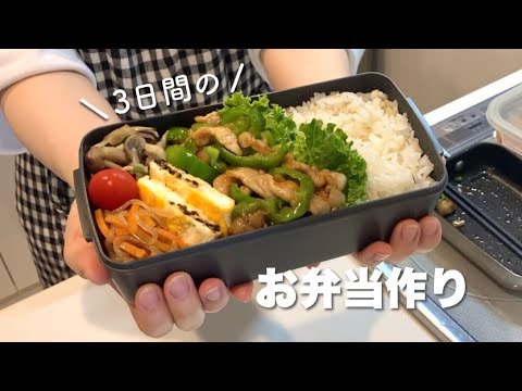 【3日間のお弁当作り#41】夫弁当｜豚肉おかず｜作り置き活用