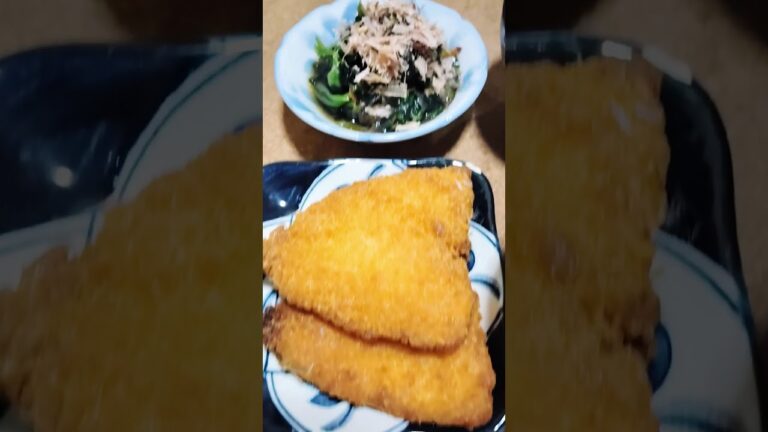ごはん、アジフライ、ほうれん草のお浸し、味噌汁 #japanesefood