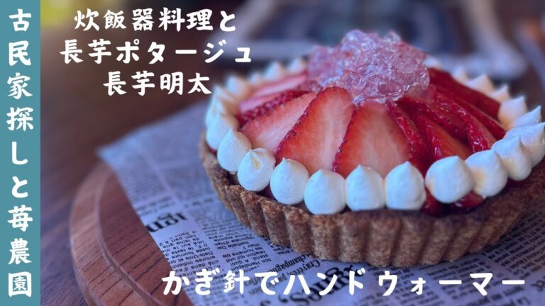 炊飯器で鶏の照り煮/長いも明太焼き/古民家見学/かぎ針でアームウオーマー編みました/長いものポタージュ/お菓子教室の準備と色々/旦那さんのウッドデッキ屋根