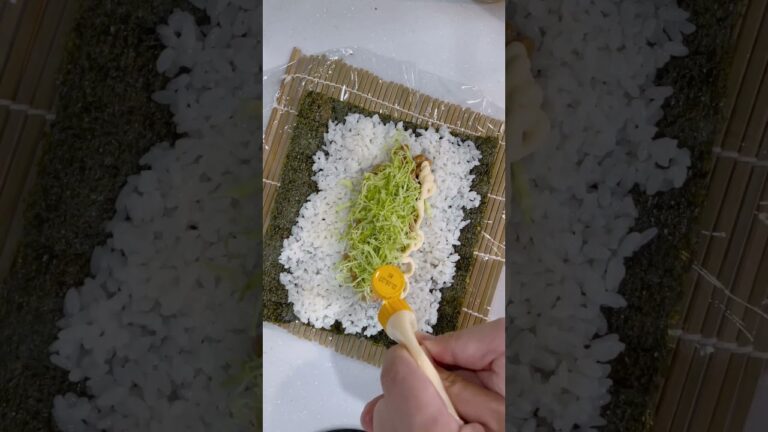 納豆サラダ巻いてみた