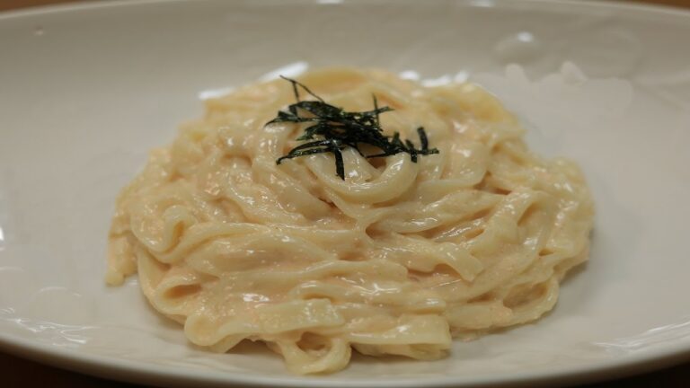 濃厚とろ～り明太クリームうどん！