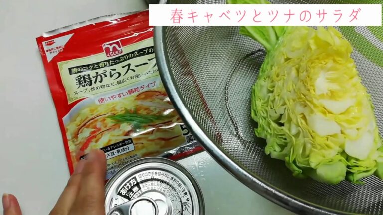 【超簡単！包丁いらず】春キャベツとツナのサラダ☆約３分【おかずにもう一品♪】