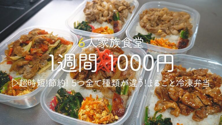 【1食150円】5日分作り置きして冷凍して平日をグンと楽にする方法と解凍のコツ | 1週間作り置き | まるごと冷凍弁当 | 時短 | 超節約術 | ６人家族