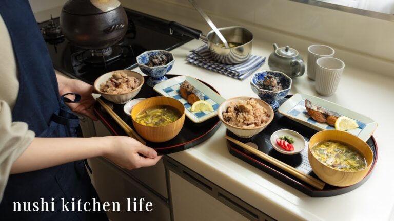 #94 和朝食と焼きうどん, 2日間のおうちご飯, お刺身でちょこっと楽しむ手毬寿司: Seasonal Home Cooking