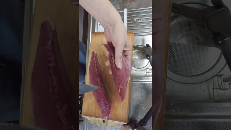 鰹をさばいてみた　第ニ弾　鰹のタタキを作りました