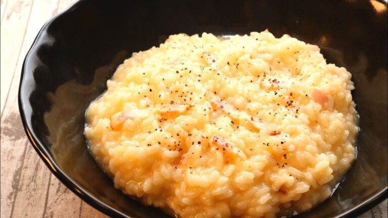 【レンジで簡単主食】生米から作る濃厚チーズリゾットの作り方｜パンダワンタン
