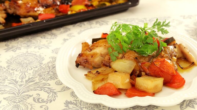 チキンとカラフル野菜のオーブン焼き～バルサミコ風味～