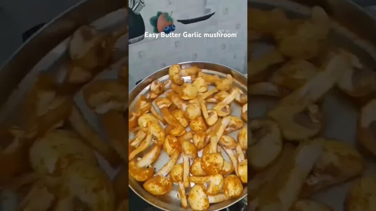Easy Butter Garlic mushroom #  #food #shorts