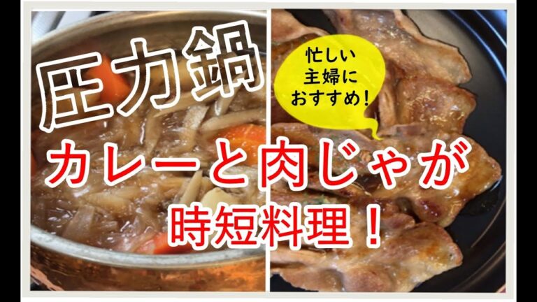 【月1人1万円食費】節約生活♪圧力鍋で時短！カレーと肉じゃが同時にできるよ！