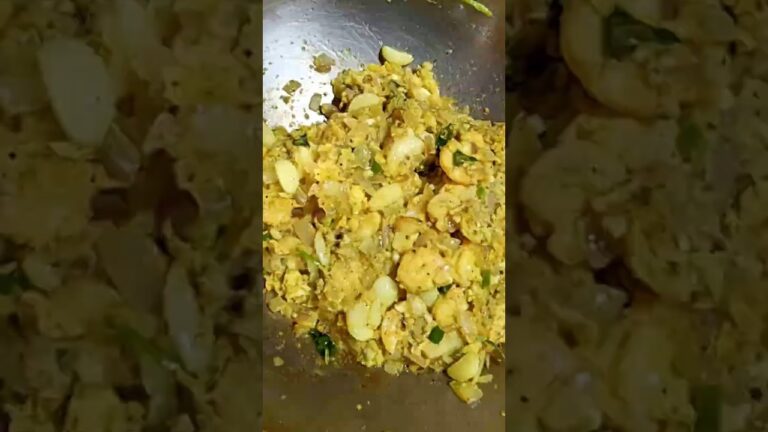 Scramble Spicy Muttai Prawn Masala | Tasty  Seafood Recipes😋