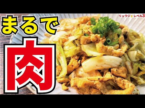 たった数十円であの食材が「肉」になる。旬の春キャベツがアホほどウマい超痩せ飯【偽肉チャンプルー】