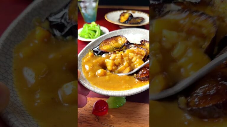 揚げナスのち蒸し茄子【ASMR】 #shorts