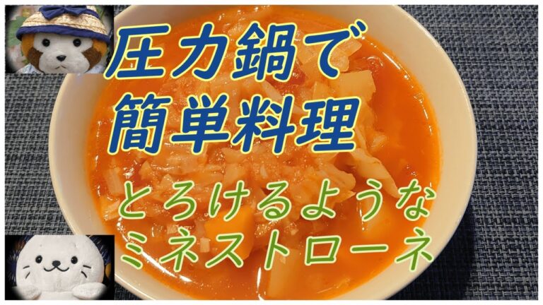 【圧力鍋料理】トロトロ食感の野菜たっぷりミネストローネ（プレッシャーキングプロで超簡単調理！）#17