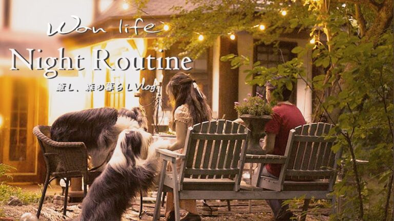 【癒し🌿森の家】60代 一日の疲れを溶かすBGM vlog #88 | ナイトルーティーン🍺おうちビヤガーデン | 箸🥢が止まらないコールスロー | 八ヶ岳 清里萌木の村ロック