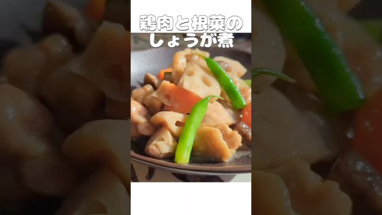 鶏肉と根菜のしょうが煮　#shorts
