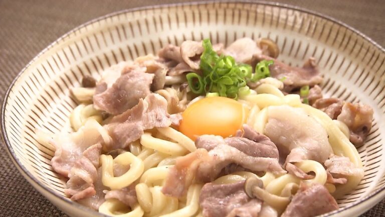 いっとこ！：レンジで10分晩ご飯！豚バラ肉のすき焼き風うどん