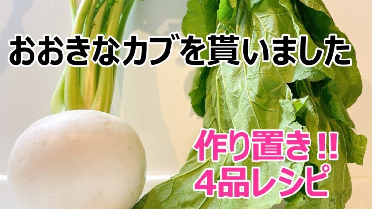 【作り置き】大きなカブをもらいました!丸ごとレシピ4品