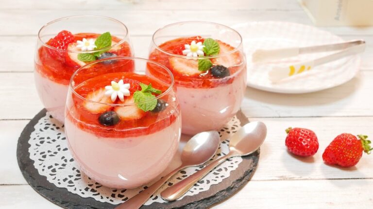人をダメにする鬼ヤバいちごミルクプリン How to make strawberry pudding