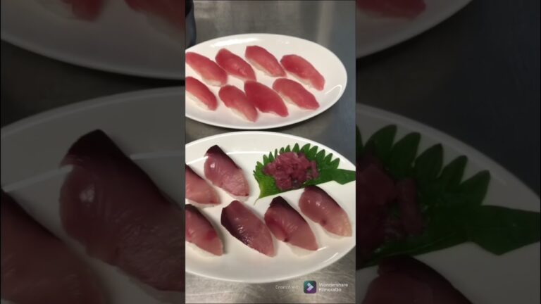 【簡単おつまみ 】握り寿司　マグロ&ブリ　 #shorts     〜Sushi   tuna & yellowtail 〜　素人が半額になった刺身で握ってみた