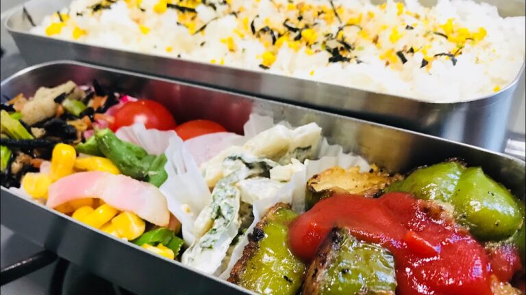 毎日お弁当(勉強)中‼︎ピーマンの肉詰め。【旦那用です#42】【料理】【cooking】