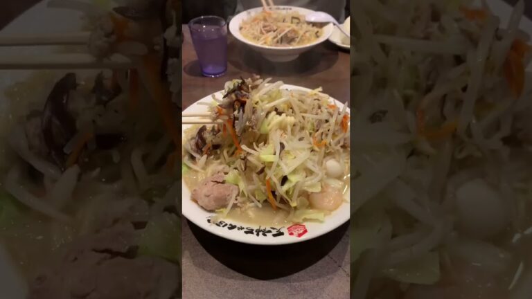【天神ちゃんぽん】沢山食べても罪悪感なし！クリームスープにシャキシャキ野菜がたまらん🤤