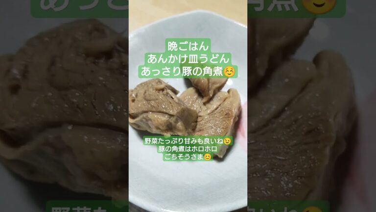 あんかけ皿うどんと豚の角煮  #shorts #short #皿うどん #角煮 #料理 #晩ごはん #おうちごはん