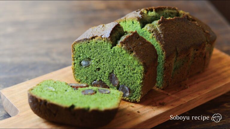 【米粉の抹茶パウンドケーキ】バター無し。順に混ぜて焼くだけ。翌日もしっとりふんわりな米粉ケーキ。