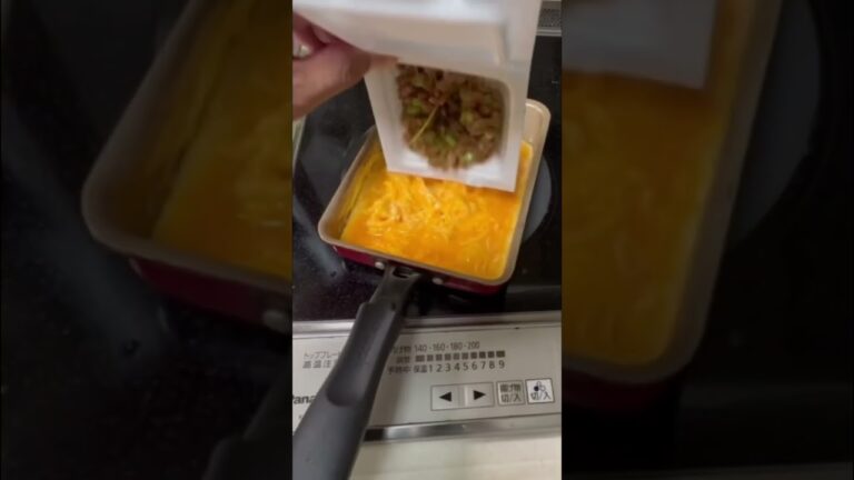 一回で焼く納豆入りのだし巻き卵