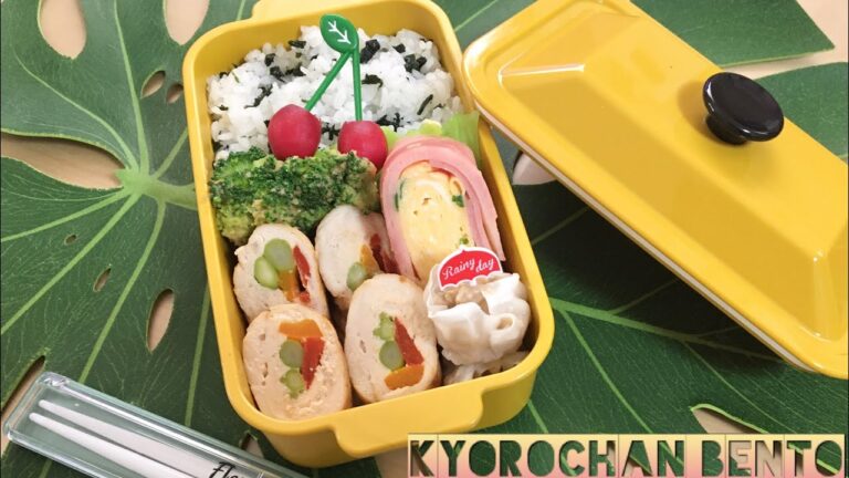 [お弁当作り] 313  彩り野菜のササミ巻き　Bento