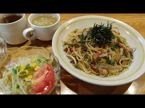 今日の賄い  8/27  「角切りベーコンとキノコの和風スパゲティ」