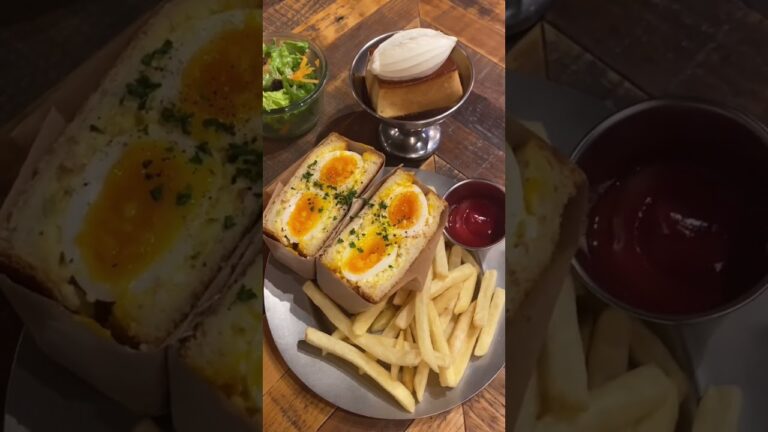 【たまご好き必見】エッグベイビーカフェのたまごサンド＆プリン🍮が美味しすぎる💓#shorts