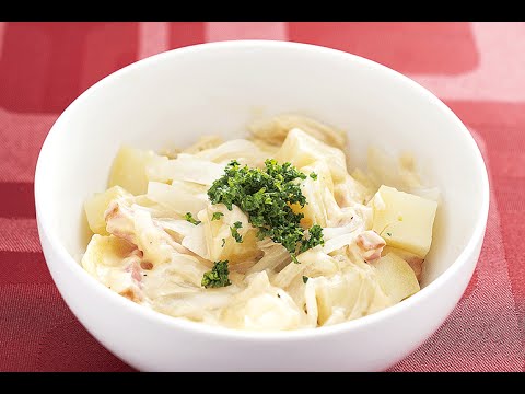 【料理動画】【簡単レシピ】『ジャガイモとベーコンのクイックシチュー風』【よみファクッキング】