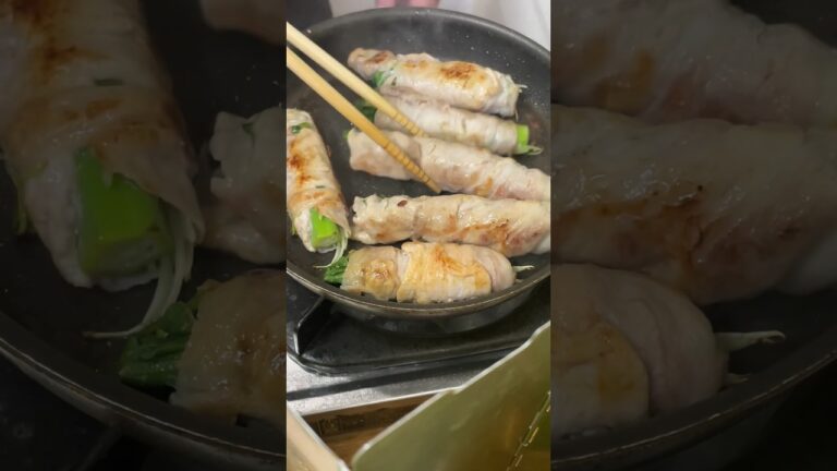 初心者の豚バラ野菜巻き。　#おでかけ  #準備　#ひとり暮らし  #豚バラ  #野菜  #料理初心者  #自炊