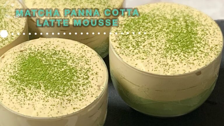 【ラテムース ! 】抹茶パンナコッタの作り方| Matcha Panna Cotta & Latte Mousse Recipe | HoneyCooking