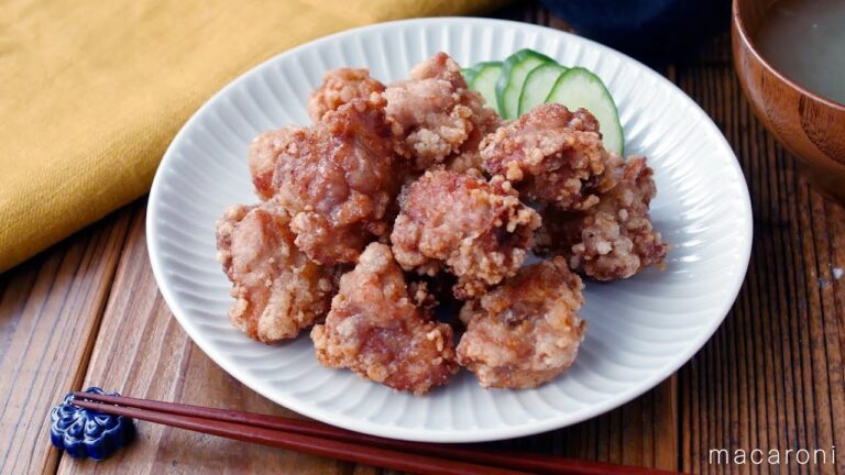 【白だし唐揚げ】揚げ焼きで完成！調味料1つで味付け簡単♪｜macaroni（マカロニ）