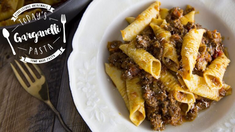 ガルガネッリのミートソースパスタ：How to make Garganelli｜Home made Pasta