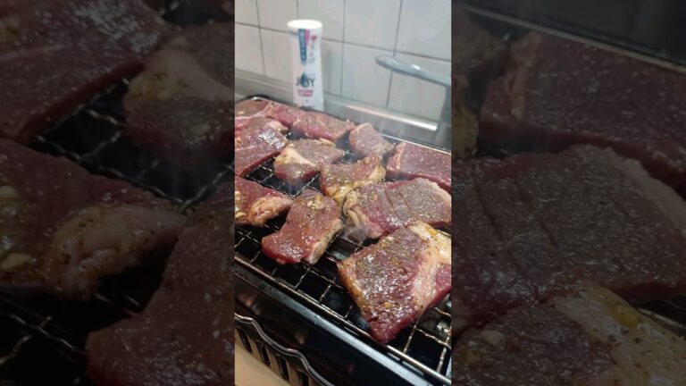 【炙りや】「ガーリックペッパーステーキ」を網焼きして喰らう債務者