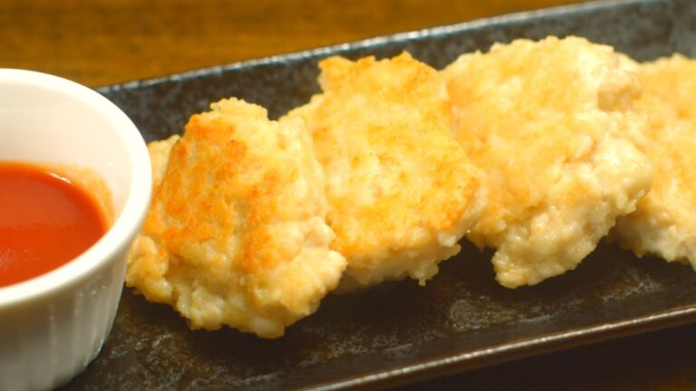 【オートミール 入門 レシピ】チキンナゲット まぜて焼くだけ 。もっちり食感