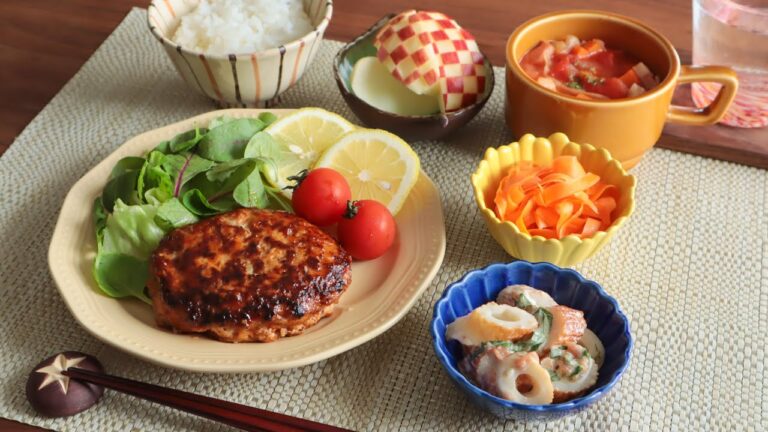 40分で4品！絶品チーズインハンバーグ献立