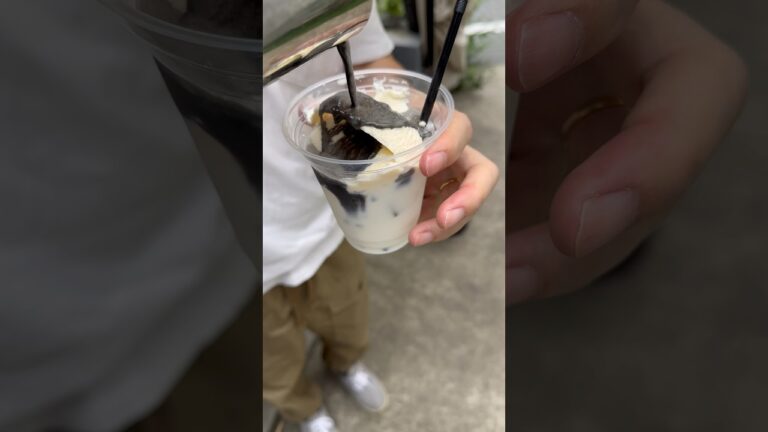 真っ黒な黒ごまラテ飲んでみた【江古田HUT】#江古田HUT#江古田#江古田グルメ#胡麻ラテ#ゴマスイーツ#スタバ#フラペチーノ#starbucks