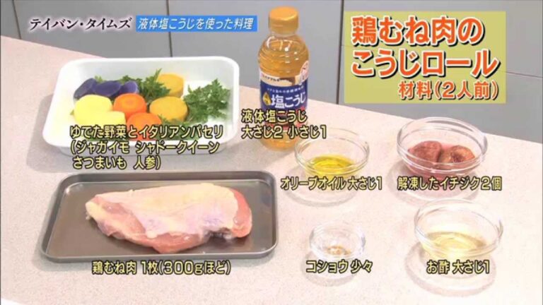 ＢＳ朝日「テイバン・タイムズ」　液体塩こうじレシピコンテスト＆鶏むね肉のこうじロール紹介