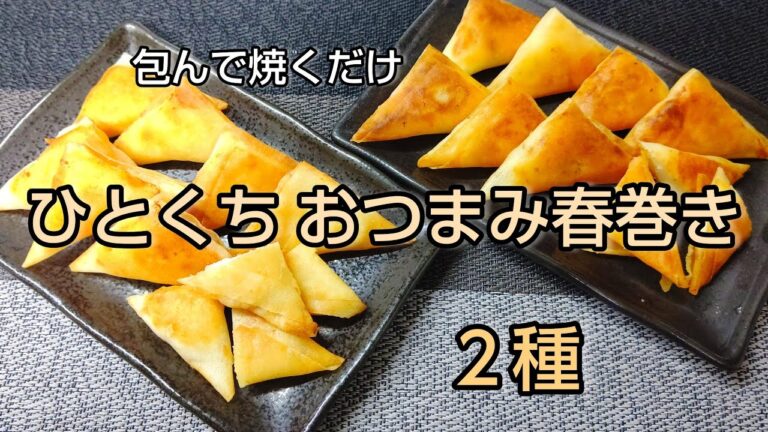 包んで焼くだけ！ひとくちおつまみ春巻き２種