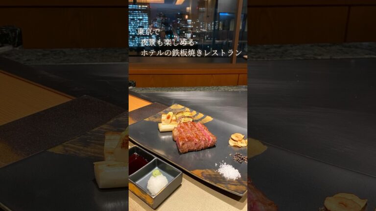 東京で夜景も楽しめるホテルの鉄板焼きレストラン / 帝国ホテル東京 嘉門  #shorts  #teppanyaki  #stake #imperialhoteltokyo #帝国ホテル