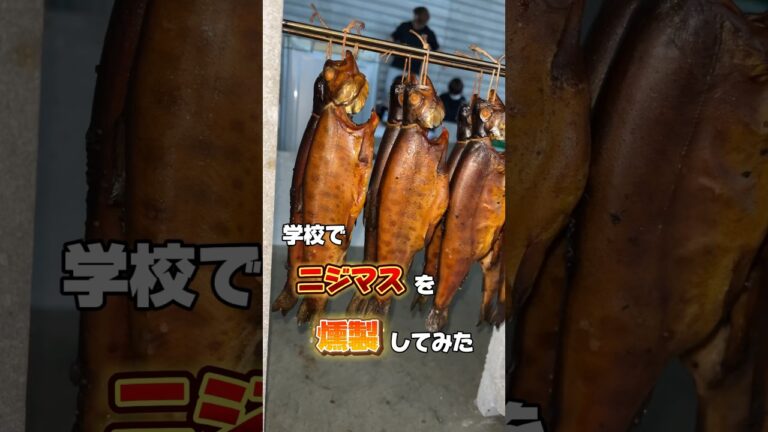 学校でニジマスを燻製してみた#fish #さかな#料理#燻製