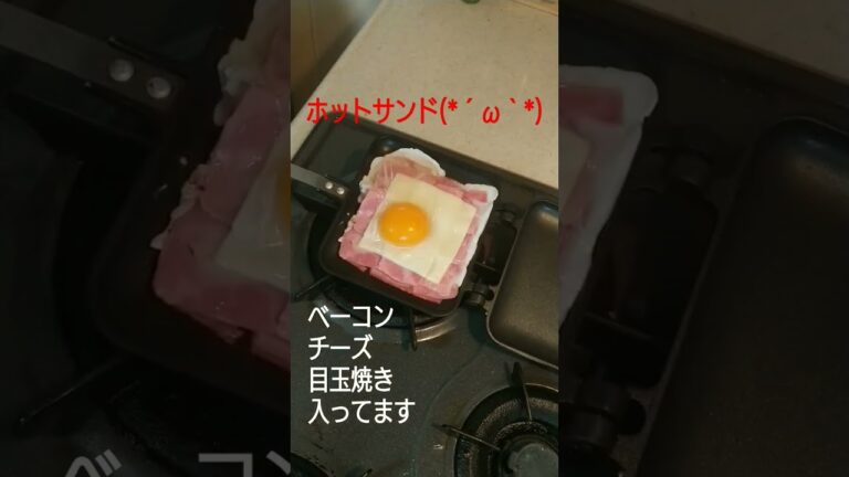 ホットサンド(*´ω｀*)#ホットサンド #ホットサンドメーカー #ホットサンドレシピ #ベーコン #egg