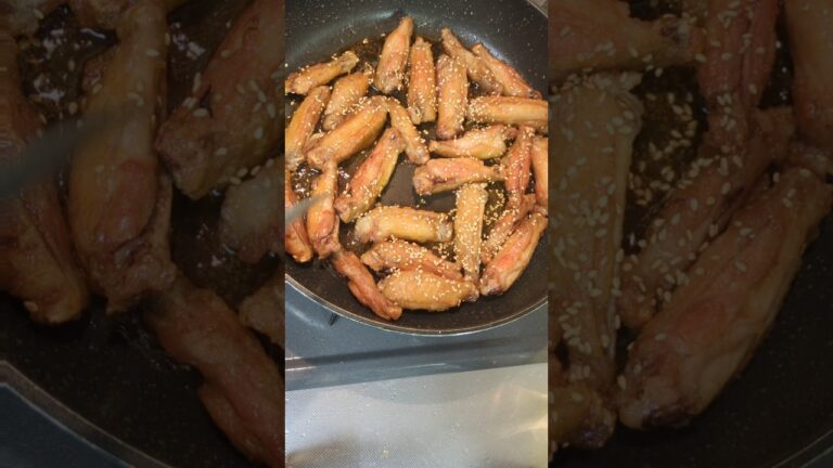 食べる手が止まらない！手羽中の甘辛焼き#shorts #料理