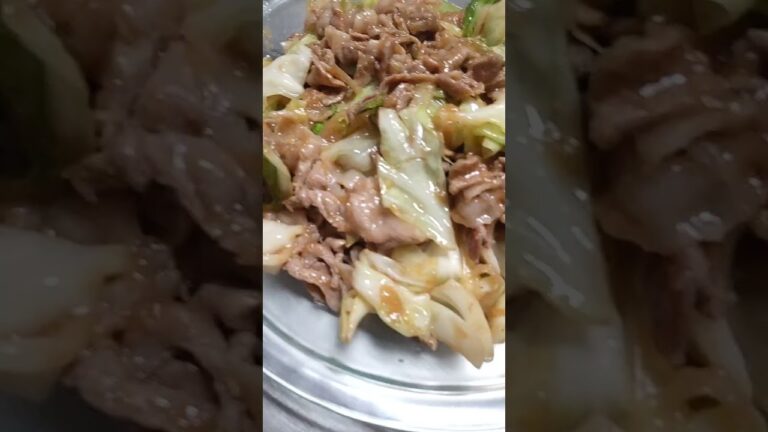 豚肉の生姜焼きキャベツ入り#気楽にクック #簡単レシピ #吃音 #しょうが焼き #キャベツ #豚肉レシピ
