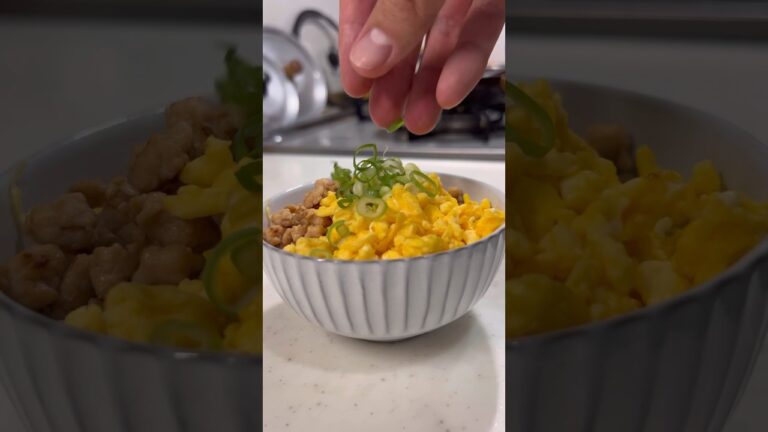 30kg痩せた男が食べている鶏そぼろ丼の作り方を紹介します！#shorts #short