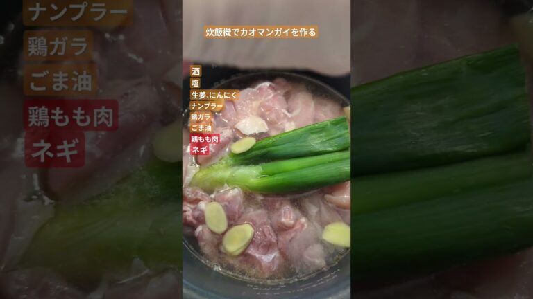 炊飯器でカオマンガイを作る！ #shorts