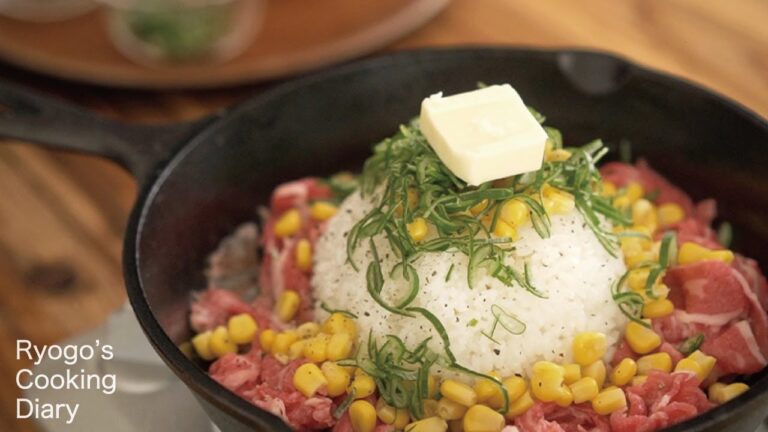 【フライパンで簡単】ペッパーランチの人気メニュー「ビーフペッパーライス」の作り方/ How to cook "Meat plenty Beef pepper rice"【おうちで再現】